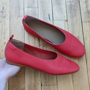 Everlane The Day Glove Italian Leather Flat Red–Size 7.5